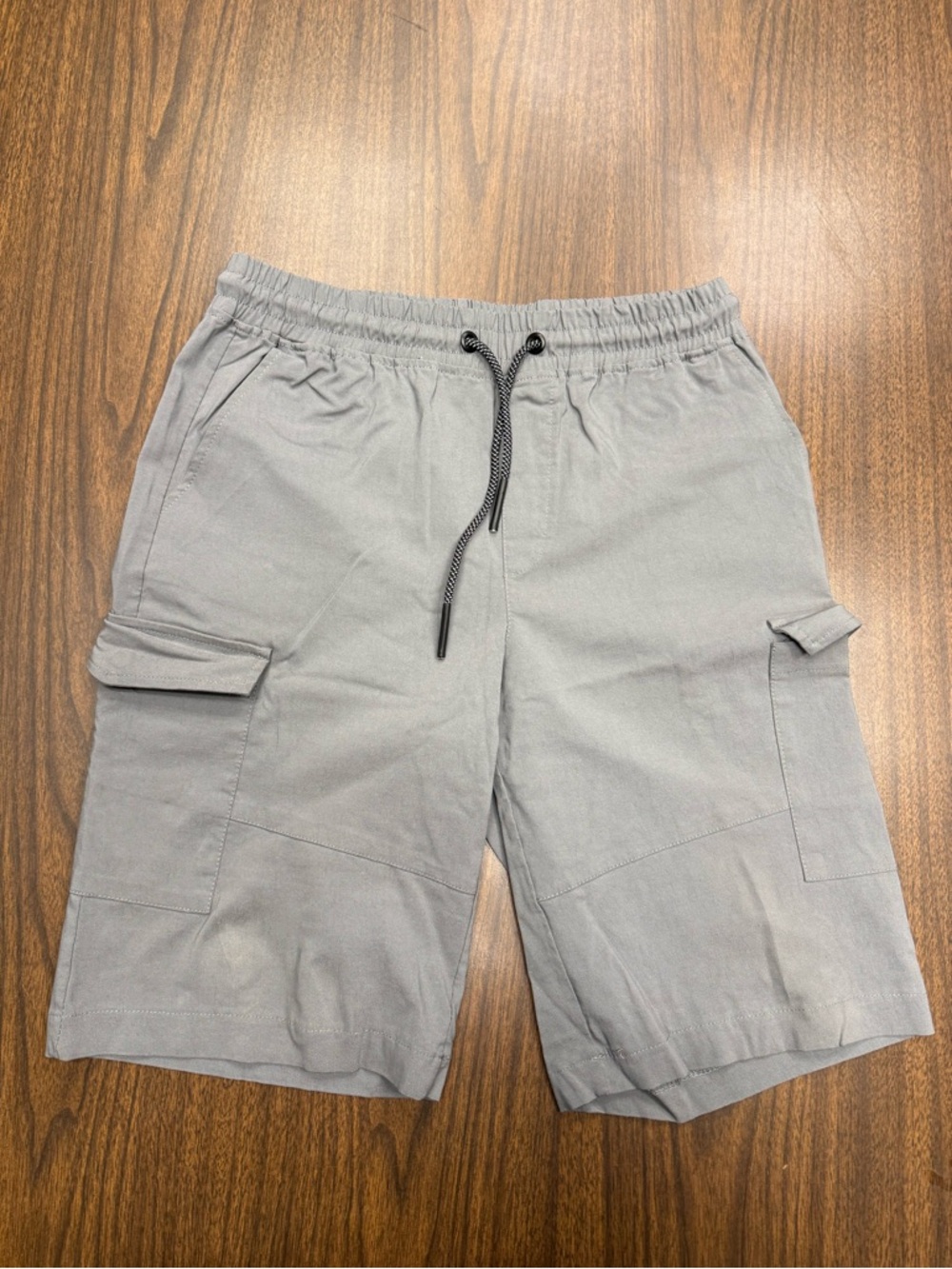 Joe Raider Men's Casual Gray Cargo Drawstring Rayon/Nylon Shorts Size Medium